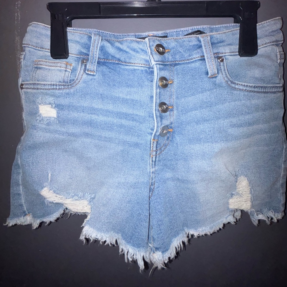 Kendall & Kylie Blue High-Waisted Jean Shorts